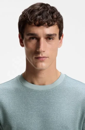 Mouline T-shirt in cotton, linen and silk
