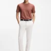 Mouline T-shirt in cotton, linen and silk