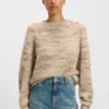 Multicoloured-yarn sweater in an alpaca blend