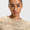 Multicoloured-yarn sweater in an alpaca blend