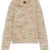 Multicoloured-yarn sweater in an alpaca blend