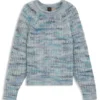Multicoloured-yarn sweater in an alpaca blend