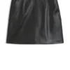 Nappa-leather skirt with front seam