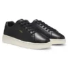 Nappa leather sneakers with gold-tone logo