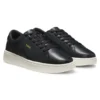 Nappa-leather trainers with gold-tone logo