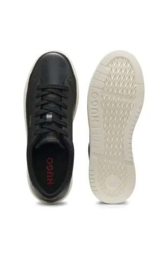 Nappa-leather trainers with gold-tone logo Nappa-leather trainers with gold-tone logo