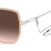 Nude-frame sunglasses with forked temples and branded chain Nude-frame sunglasses with forked temples and branded chain