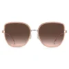 Nude-frame sunglasses with forked temples and branded chain Nude-frame sunglasses with forked temples and branded chain