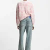 Ocean-blue loose-fit jeans in rigid denim