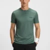 Odour-control slim-fit T-shirt in stretch piqué