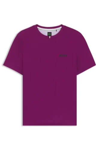 Odour-control slim-fit T-shirt in stretch piqué