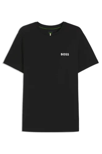 Odour-control slim-fit T-shirt in stretch piqué
