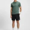 Odour-control slim-fit T-shirt in stretch piqué