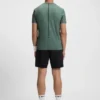 Odour-control slim-fit T-shirt in stretch piqué