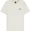 Odour-control slim-fit T-shirt in stretch piqué