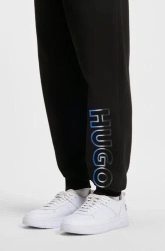 Ombré-logo tracksuit bottoms in cotton terry
