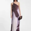 One-shoulder dress with floral print One-shoulder dress with floral print