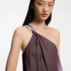 One-shoulder dress with floral print One-shoulder dress with floral print