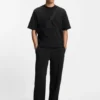 Overlock-stitch T-shirt in a relaxed fit