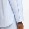 Oversize-fit blouse in striped cotton poplin Oversize-fit blouse in striped cotton poplin