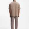 Oversize-fit polo shirt in cotton with tonal logo