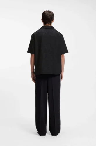 Oversize-fit shirt in broderie-anglaise cotton