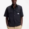 Oversize-fit shirt in cotton twill