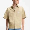 Oversize-fit shirt in slub cotton with patch pockets