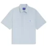 Oversize-fit shirt in slub cotton with patch pockets