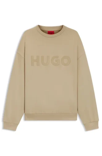 Oversize-fit sweatshirt in cotton terry with tonal logo