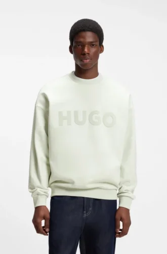 Oversize-fit sweatshirt in cotton terry with tonal logo