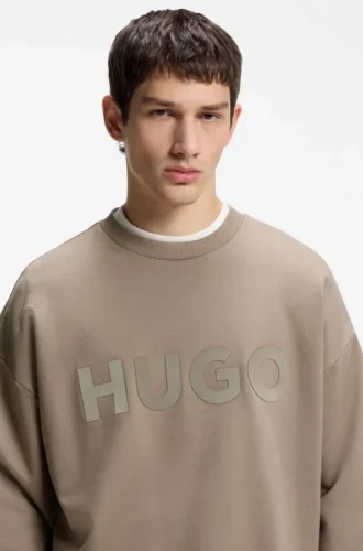 Oversize-fit sweatshirt in cotton terry with tonal logo