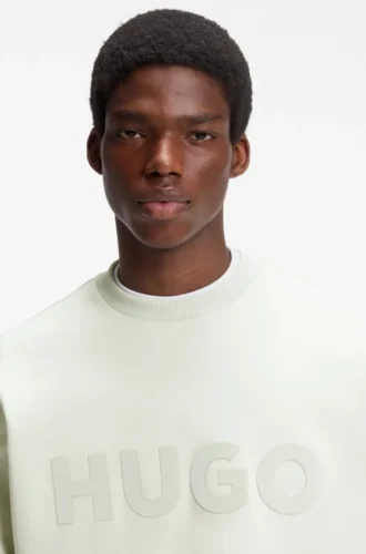 Oversize-fit sweatshirt in cotton terry with tonal logo