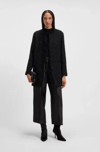 Oversized-fit blazer in velvet tweed