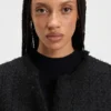 Oversized-fit blazer in velvet tweed