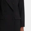 Oversized-fit blazer with rhinestone lapel brooch Oversized-fit blazer with rhinestone lapel brooch