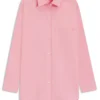 Oversized-fit blouse in cotton canvas