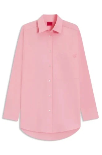 Oversized-fit blouse in cotton canvas Oversized-fit blouse in cotton canvas