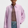 Oversized-fit blouse in cotton poplin