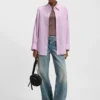 Oversized-fit blouse in cotton poplin