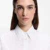 Oversized-fit blouse in cotton poplin