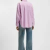 Oversized-fit blouse in cotton poplin