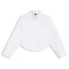 Oversized-fit blouse in cotton poplin