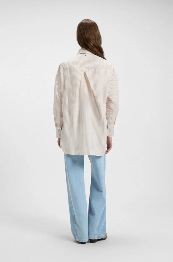 Oversized-fit blouse in striped cotton Oversized-fit blouse in striped cotton