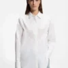 Oversized-fit blouse with lace motif