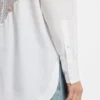 Oversized-fit blouse with lace motif
