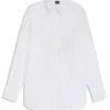 Oversized-fit blouse with lace motif