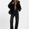 Oversized-fit blouse with leopard print Oversized-fit blouse with leopard print