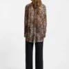 Oversized-fit blouse with leopard print Oversized-fit blouse with leopard print