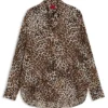 Oversized-fit blouse with leopard print Oversized-fit blouse with leopard print